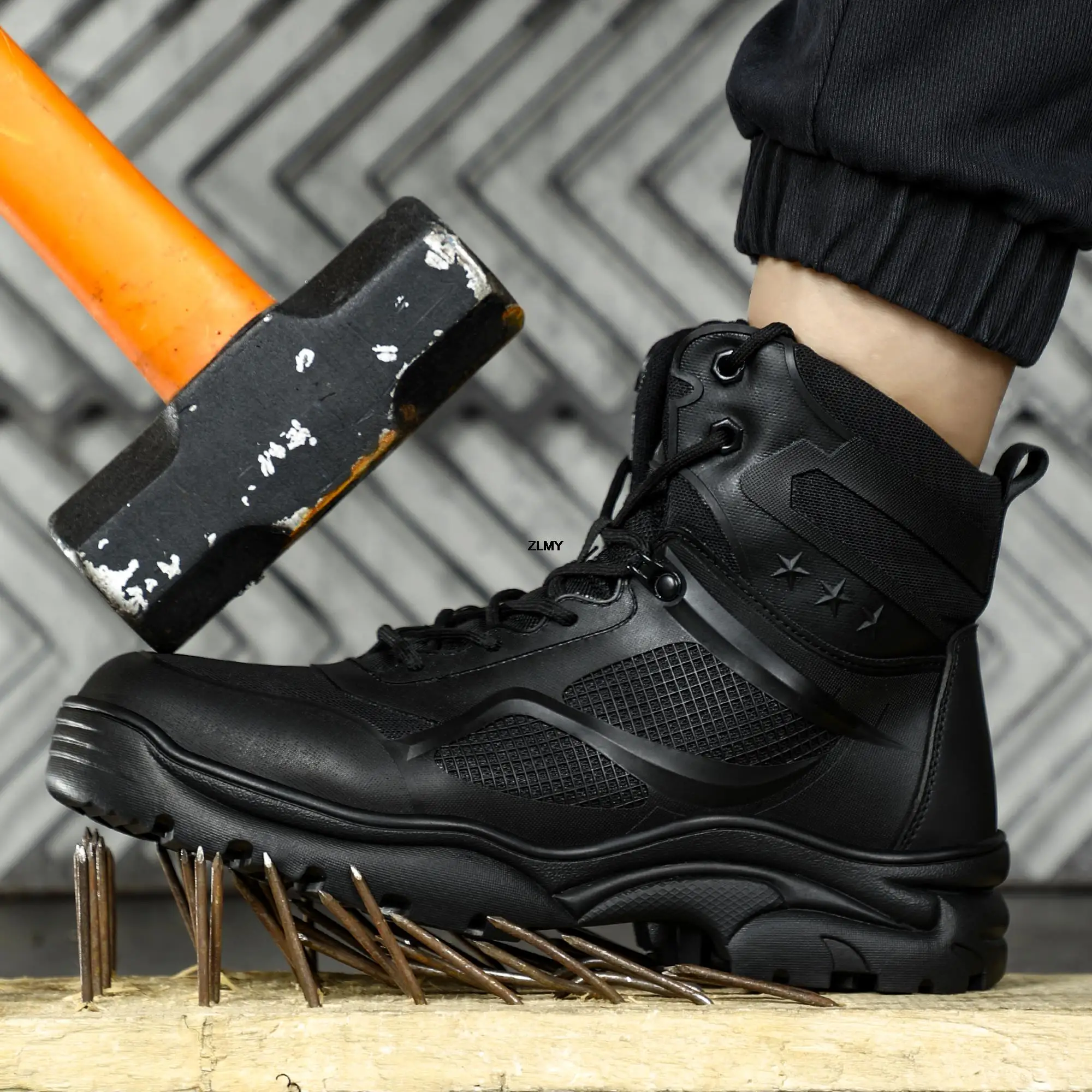 New-Safety-Shoes-Men-High-Top-Steel-Toe-Shoes-Puncture-Proof-Work-Safety-Boots-Man-Construction